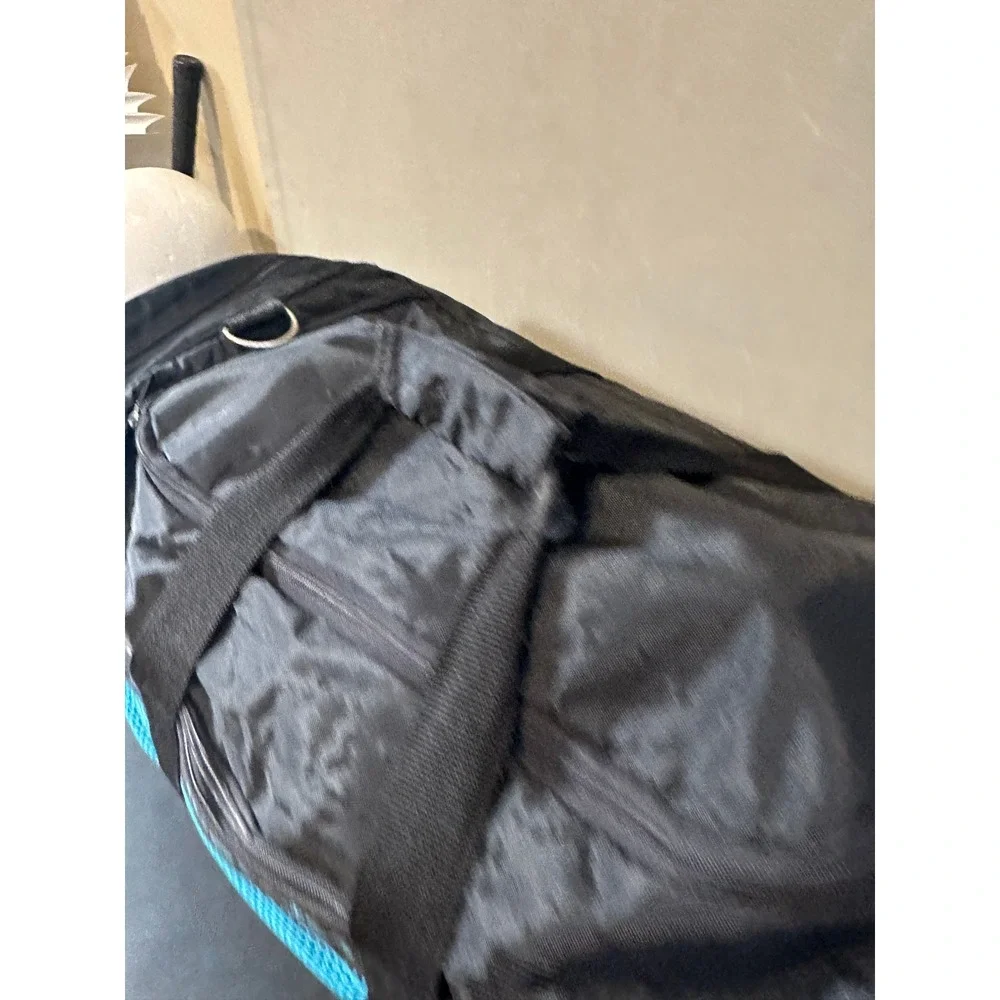 Reebok Duffel Bag Black Teal Mesh Logo‎ Gym Sports Travel Weekend Bag Large